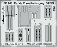 Rafale C seatbelts grey STEEL Revell - Image 1