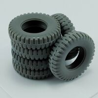 Spare tires for US M8 and M20 for Tamiya